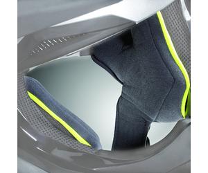 Nolan N53 Clima Comfort Almohadillas para mejillas, gris oscuro, Talla M