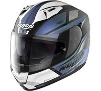 Nolan N60-6 Downshift Casco, negro mate/azul, Talla XL (62)