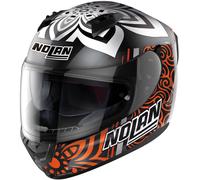 Nolan N60-6 Gemini Replica A.Canet Casco, negro-naranja, tamaño L para Hombres