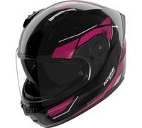Nolan N60-6 Sincrono Casco, negro-rosa, tamaño S para Hombres