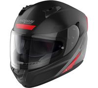 Nolan N60-6 Staple Casco, negro mate/rojo, Talla XS (55)