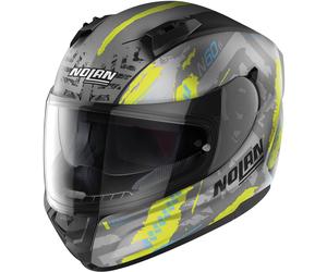 Nolan N60-6 Wheelspin Casco, gris-amarillo, tamaño M para Hombres