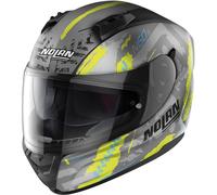 Nolan N60-6 Wheelspin Casco, Gris mate/amarillo, Talla L (60)