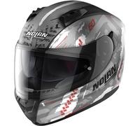 Nolan N60-6 Wheelspin Casco, Gris mate/naranja, Talla S (56)