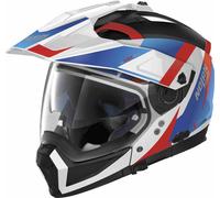 Nolan N70-2 X 06 Skyfall N-Com Casco, blanco-rojo-azul, tamaño XS para Hombres