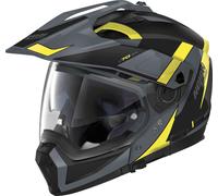 Nolan N70-2 X 06 Skyfall N-Com Casco, negro/gris/amarillo, Talla S (56)