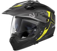 Nolan N70-2 X Bungee N-Com Casco, negro mate/amarillo, Talla XS (55)