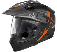 Nolan N70-2 X Bungee N-Com Casco, negro-naranja, tamaño 2XS para Hombres