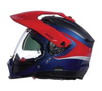Nolan N70-2 X Casco, Unisex, Azul, Rojo y Blanco, Extra-Small