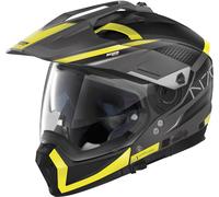 Nolan N70-2 X Earthquake 2023 N-Com Casco, Gris mate/amarillo, Talla XS (55)