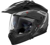 Nolan N70-2 X Grandes Alpes N-Com Casco, negro mate/plateado, Talla XXS (54)