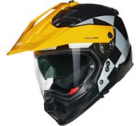 Nolan N70-2X 06 Ruvido N-Com Casco de motocross, negro-gris-amarillo, tamaño M para Hombres