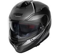 Nolan N80-8 Astute N-Com Casco, Gris/Blanco, Talla XXS (53/54)