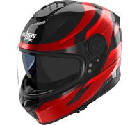 Nolan Casco integral N80-8 Fervo 355 Mujer Talla M Negro/Rojo Cromo Metal