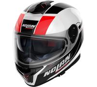 Nolan N80-8 Mandrake N-Com Casco, negro-blanco-rojo, tamaño XL para Hombres