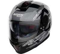 Nolan N80-8 Meteor N-Com Casco, negro-gris, tamaño 2XL para Hombres