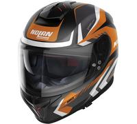 Nolan N80-8 Rumble N-Com Casco, negro-naranja, tamaño M