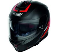 Nolan N80-8 Staple N-Com, casco integral L male Negro Mate/Rojo