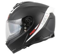 Nolan N80-8 Staple N-Com Casco integral Negro/Blanco/Rojo XL unisex