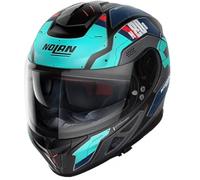 Nolan N80-8 Starscream N-Com Casco, negro-azul, tamaño M para Hombres