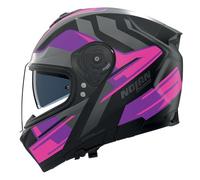 Nolan Casco integral N80-8 Trittico 358 - Talla L para mujer, mate Negro/Gris Oscuro/Lila/Fucsia