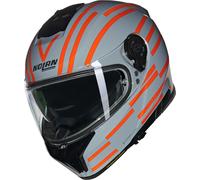 Nolan N80-8 Veloce 349, casco integral XL male Gris/Rojo Neón