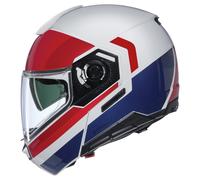 Nolan Casco abatible N90-3 Roboto 345 N-Com Blanco/Rojo/Azul Talla S