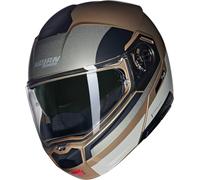 Nolan N90-3 06 Roboto N-Com Casco, negro-marrón-beige, tamaño XL para Hombres