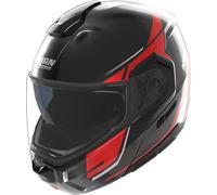 Nolan N90-3 06 Sincrono Casco, negro-rojo, tamaño XL para Hombres