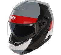Nolan N90-3 Blocco 353, casco abatible XL female Negro/Gris/Rojo/Blanco