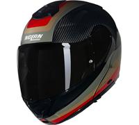 Nolan X-1005 Ultra Carbon Gran Tour 347, casco abatible M male Negro/Beige/Rojo