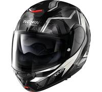 Nolan X-1005 Ultra Carbon Sandglas N-Com Casco, Negro/Blanco, Talla XXL (64)