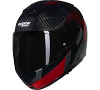Nolan X-1005 Ultra Carbon Sportivo N-Com Casco, negro/rojo, Talla M (58)