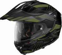 Nolan X-552 Ultra Carbon Wingsuit N-Com Casco, negro-verde, tamaño XL para Hombres
