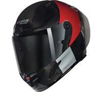 Nolan X-804 RS Ultra Carbon Combo Gara Casco, negro/rojo, Talla XL (62)