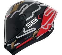 Nolan X-804 RS Ultra Carbon SBK 360, casco integral M female Carbono/Negro/Rojo/Gris/Oro