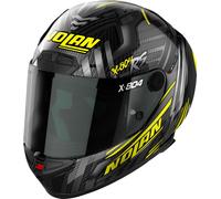 Nolan X-804 RS Ultra Carbon Spectre Casco, negro/gris/amarillo, Talla XXL (64)