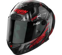 Nolan X-804 RS Ultra Carbon Spectre Casco, negro/gris/rojo, Talla XXL (64)