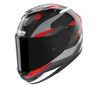 Nolan X-904 Ultra Carbon Calibro Casco, negro-gris-rojo, tamaño L para Hombres