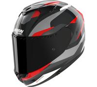 Nolan X-904 Ultra Carbon Calibro Quin Casco, negro/gris/rojo, Talla L (60)