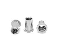 NOLDAR | Tuercas remachables en acero inoxidable (AISI 304). Remaches roscados para M10. Medida 17 x 21 mm. (100 unidades)