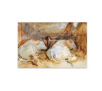 NOLEGA John Singer Sargent Famosa Cuadro sobre Lienzo,Dos bueyes en un establo,Impresión en Lienzo,Reproducción en Lienzo,Cuadros Decoracion Salon Modernos 20x30cm-8x12in Sin Marco