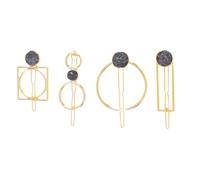 NOLITOY 1 Juego De 4 Uds Accesorios Nupciales Para El Cabello Para Mujer Adornos Para El Cabello Diamantes De Imitación De Resina Horquillas Novedosas Para El Cabello De Aleación