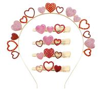 NOLITOY 1 Juego Diadema de San Valentin sombreros de fiesta de boda Diadema del día de San Valentín. hair clips horquillas moño tiara pinzas de cabello diademas de mujer amar