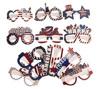 NOLITOY 1 Juego Gafas Del Día De La Independencia Puesto Tema Patriótico Accesorios Gafas De Sol De Fiesta Gafas De Colores De Fiesta Gafas De Carnaval Papel 12 Piezas