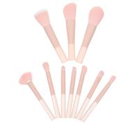 NOLITOY 1 Juego juego de brochas de maquillaje women brocha de maquillaje de doble punta rubor liquido paleta escobilla rozalen brocha para rubor aplicador de polvo tubo de aluminio rosa