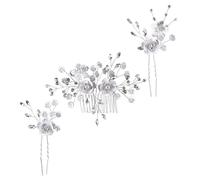 NOLITOY 1 Juego peine lateral para el cabello accesorios para el cabello de boda para novias novia de de imitación horquilla de perla nupcial peine lateral de pelo de perla