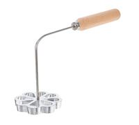 NOLITOY 1 molde antiadherente para freír con mango de madera, utensilio de cocina para aperitivos para tartas de zanahoria, albóndigas de aceite y pasteles de camarones, utensilios de cocina