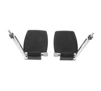 NOLITOY 1 Par de Reposapiés para Silla de Ruedas, Diseño Plegable, Metal y ABS, Ligero, Accesorio Negro para Usuarios Movilidad Reducida