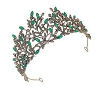 NOLITOY 1 Pc de diamantes de imitación de hoja tiara barroca elegante tiara de novia tocados tiaras de novia decoración nupcial joyas de mujer de lujo aleación